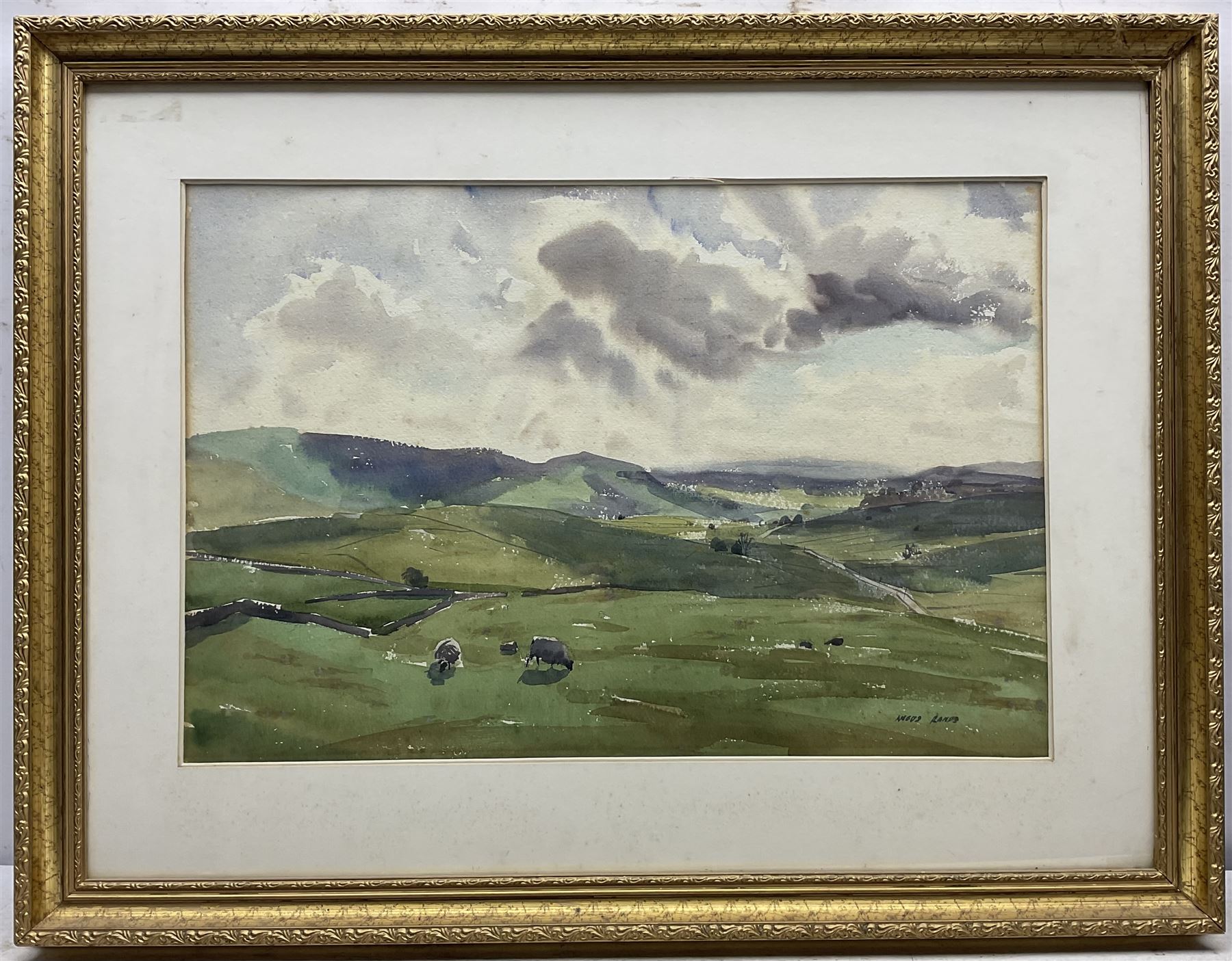Angus Rands (British 1922-1985): Yorkshire Dales, watercolour signed 36cm x 54cm 