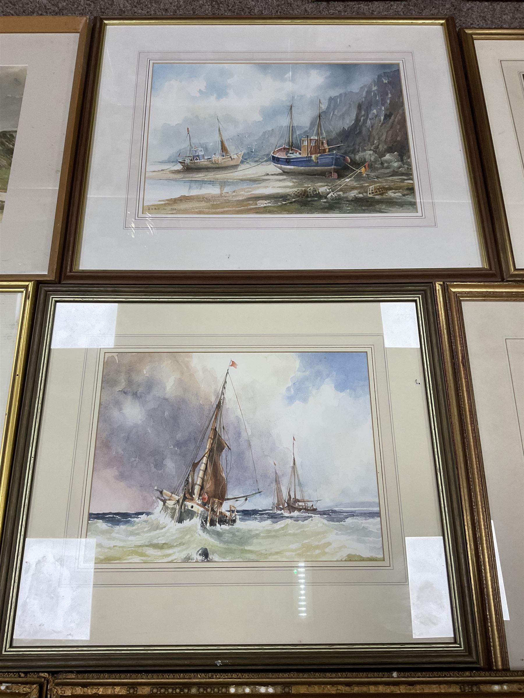 Collection of 19th century and later watercolours, artists including D Hayward, George Barnard, Andrew D Barlow, E Cleave Smith, TS Robins, RW Fraser, etc