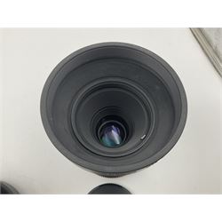 Seiko 'Mamiya Macro M 1:4.5 f=140mm M/L-A' lens serial no 003593 and Seiko 'Mamiya-Sekor Z f=110mm 1:2.8W' lens, serial no 56560