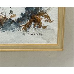 Norma Lindsay (Northern British 20th Century): Whitby Woodland Scenes, three watercolours signed max 33cm x 23cm; Sue Morton (British 20th Century): 'Featherbed Lane - Aislaby', watercolour signed, titled verso 20cm x 19cm (4)