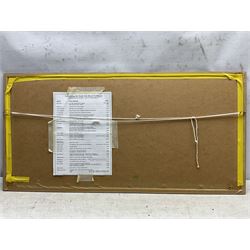 Peter Michael Hicks (Yorkshire 1937-): 'Little Fryup Dale', acrylic signed with initials and dated '97, exhib. Scarborough Art Gallery 'Celebrating the North York Moors', 2001, label verso 18cm x 63cm 