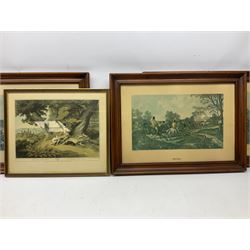 Collection of modern and antique Equestrian prints including after Henry Alken and JF Herring max 40cm x 60cm (8)