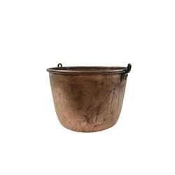 Large copper cauldron, H37cm, D52cm