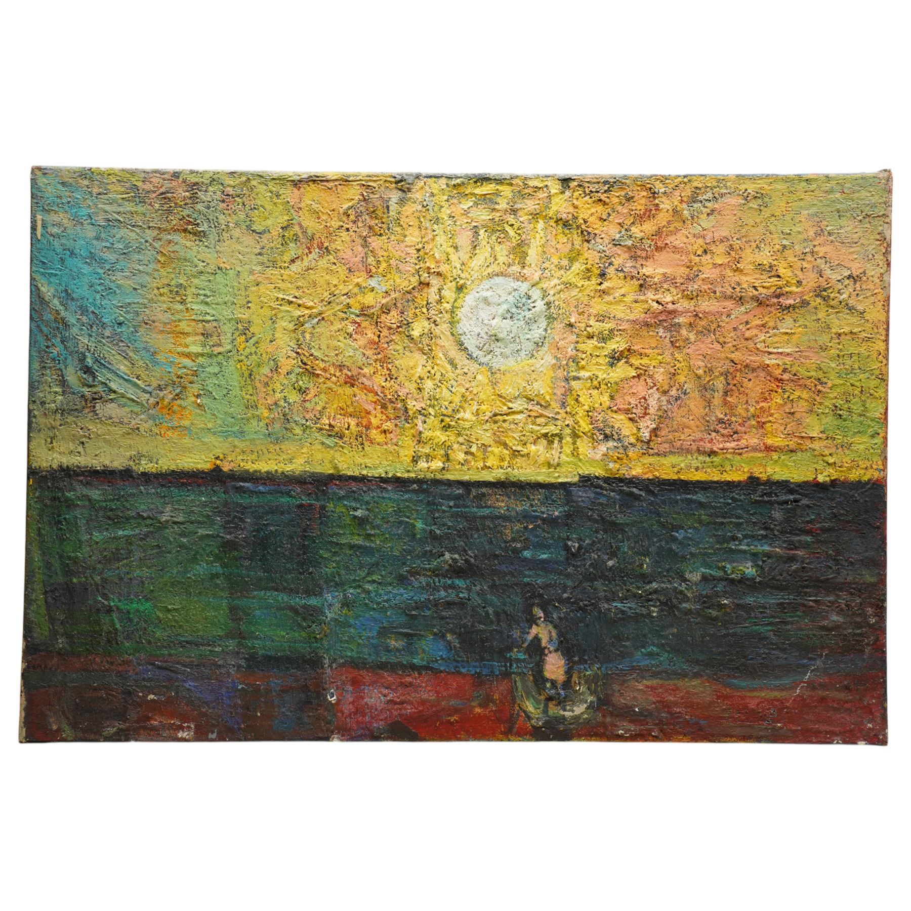 John Gilbey Bowles (British 1929-2011): The Sunset, oil on canvas signed 50cm x 76cm (unframed)
Provenance: direct from the family of the artist