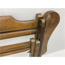 19th century folding brass mounted teak steamer chair 