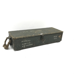 Pine military mechanics box with quantit