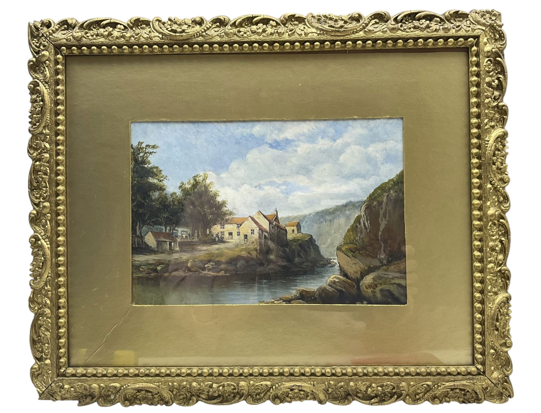 English School (19th century): Scalby Mills Hotel and Beck - Scarborough, oil on board unsigned; Scarborough South Bay, oil on canvas by a different hand unsigned; Arthur Kidd: Boats in Scarborough Harborough, watercolour signed and dated '31, max 16cm x 24cm (3)