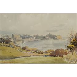 Edward H Simpson (British 1901-1989): Scarborough from Holbeck Gardens, watercolour signed 32cm x 48cm