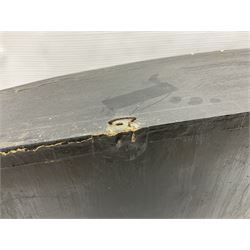 Taxidermy: Brown trout (Salmo trutta), skin mount set above a pebbled river bed with reeds and ferns, against blue painted back drop, enclosed within an ebonised bow-front display case, with 'Costa Beck June 8th 1920, Weight 3 3/4lbs',inscribed to the glass, H31cm, L62cm 