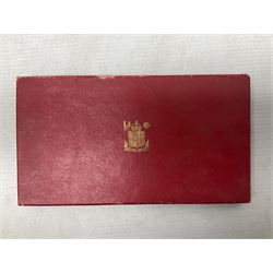 King George VI 1950 nine coin set, housed in the original Royal Mint red card box
