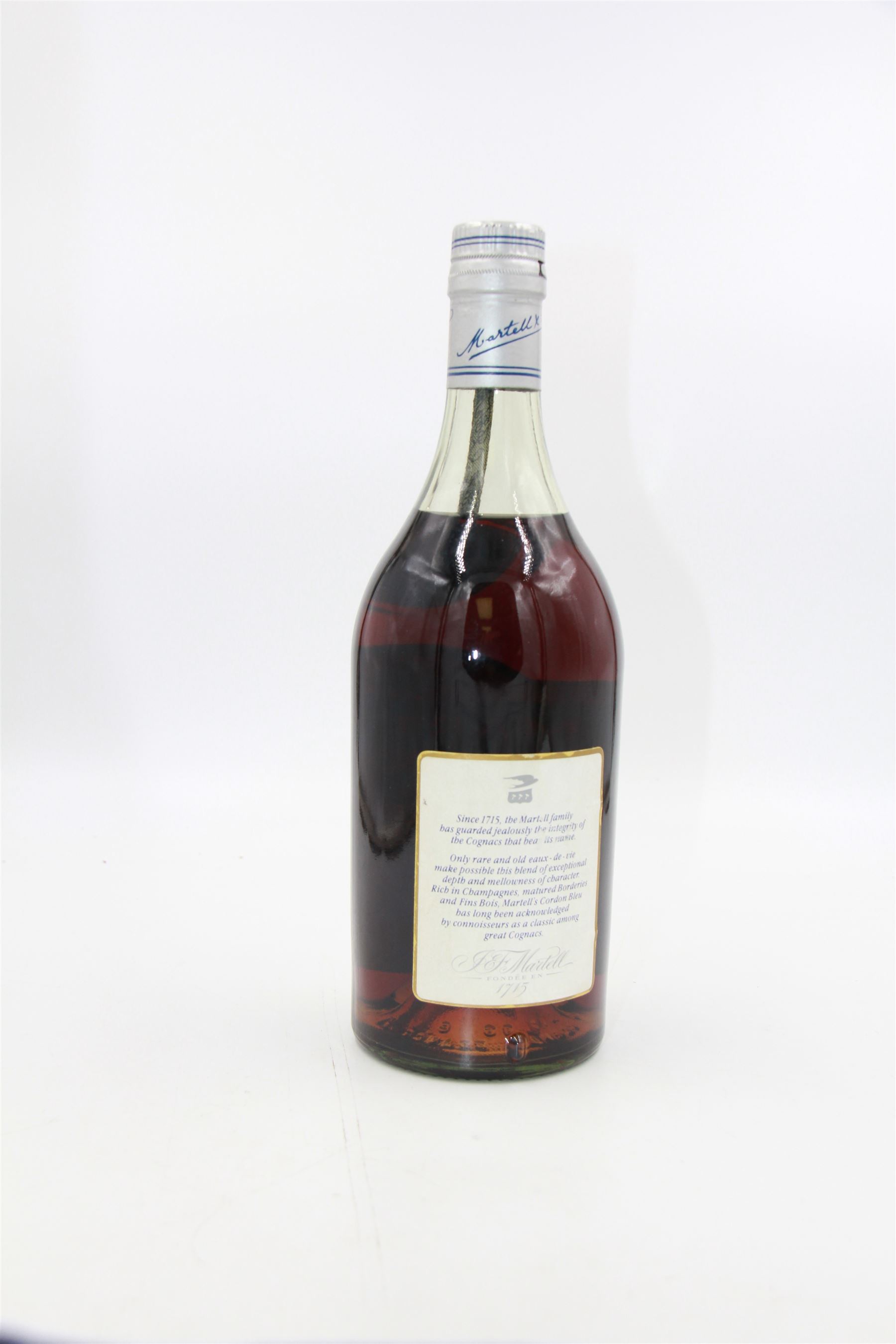 Martell, very special cognac 24fl oz 70% proof and Martell, Cordon Blue cognac 70cl 40% vol (2)