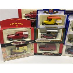 Twenty-five modern die-cast models, predominantly by Corgi, including promotional models for Royal Mail, Cadburys, TV/Film related, Mini cars with limited edition 40th Anniversary gilt model etc; all boxed (25)