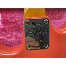 Burns Club Series Marquee electric guitar in fiesta red with maple fretboard; serial no.2002491 L100cm; in hard case with GuitarKes service and set-up certificate dated January 2022