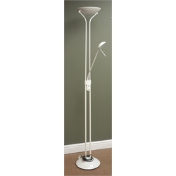  Floor standing reading lamp, H185 (This item is PAT tested - 5 day warranty from date of sale)  