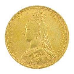 Queen Victoria 1891 gold full sovereign coin, Sydney mint