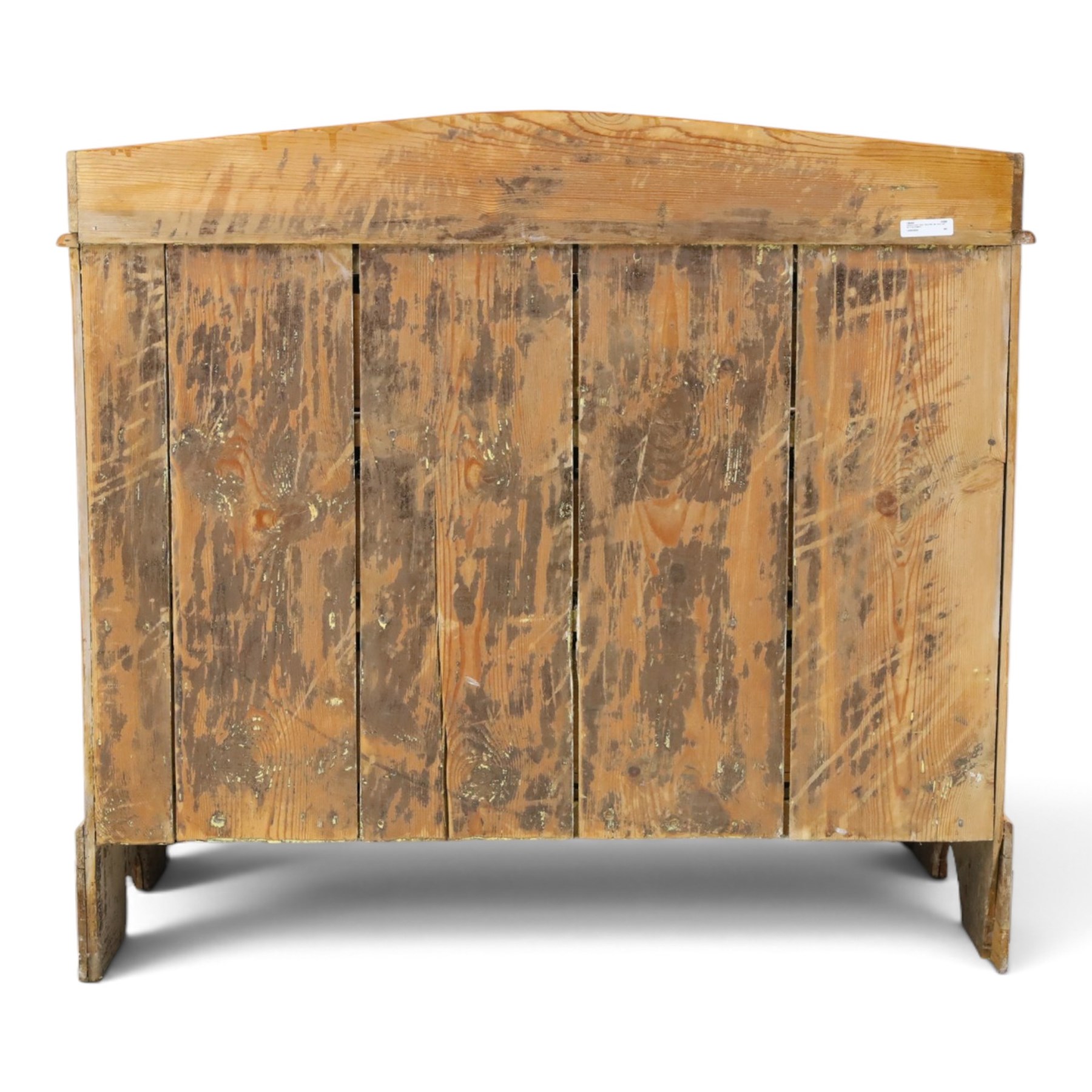 Victorian pine chest, galleried three quarter top, fitted with two short and two long drawers. with shaped apron and supports