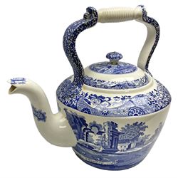 Spode Italian pattern large novelty teapot, H32cm  