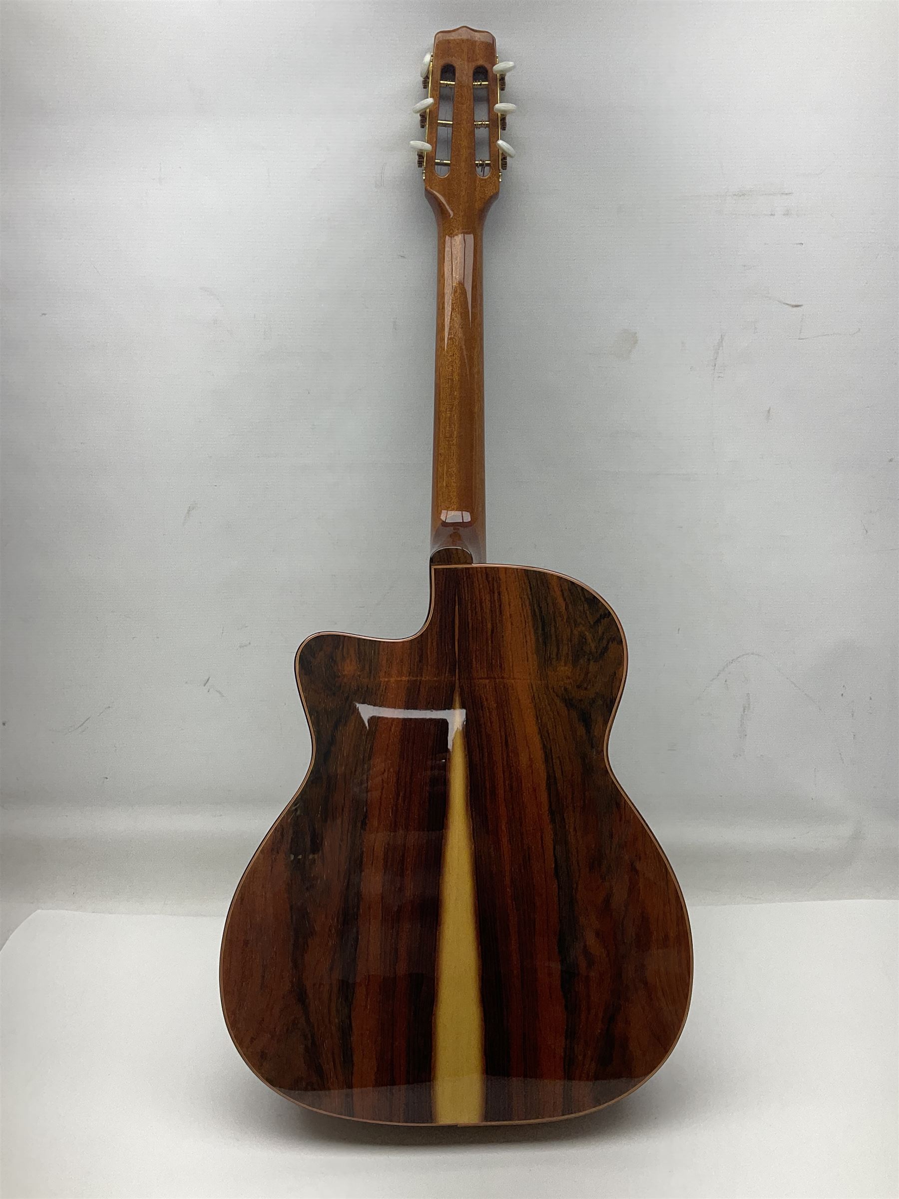 Spanish Gitano Manuel Rodriguez Maccaferri guitar, model no.EMC1; bears label; L98cm; in lightweight carrying case