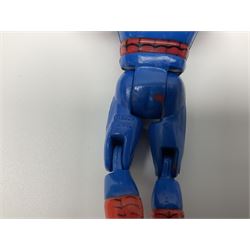 Group of early 90s Marvel/DC Comics toys; 1993 Kenner Batmobile with original Batman figure and plane; Marvel Comics Spider-Man 1994 Web of Steel series Hobgoblin Wing Bomber, incomplete Daily Bugle Playset and Scorpion; assorted figurines and later accessories 