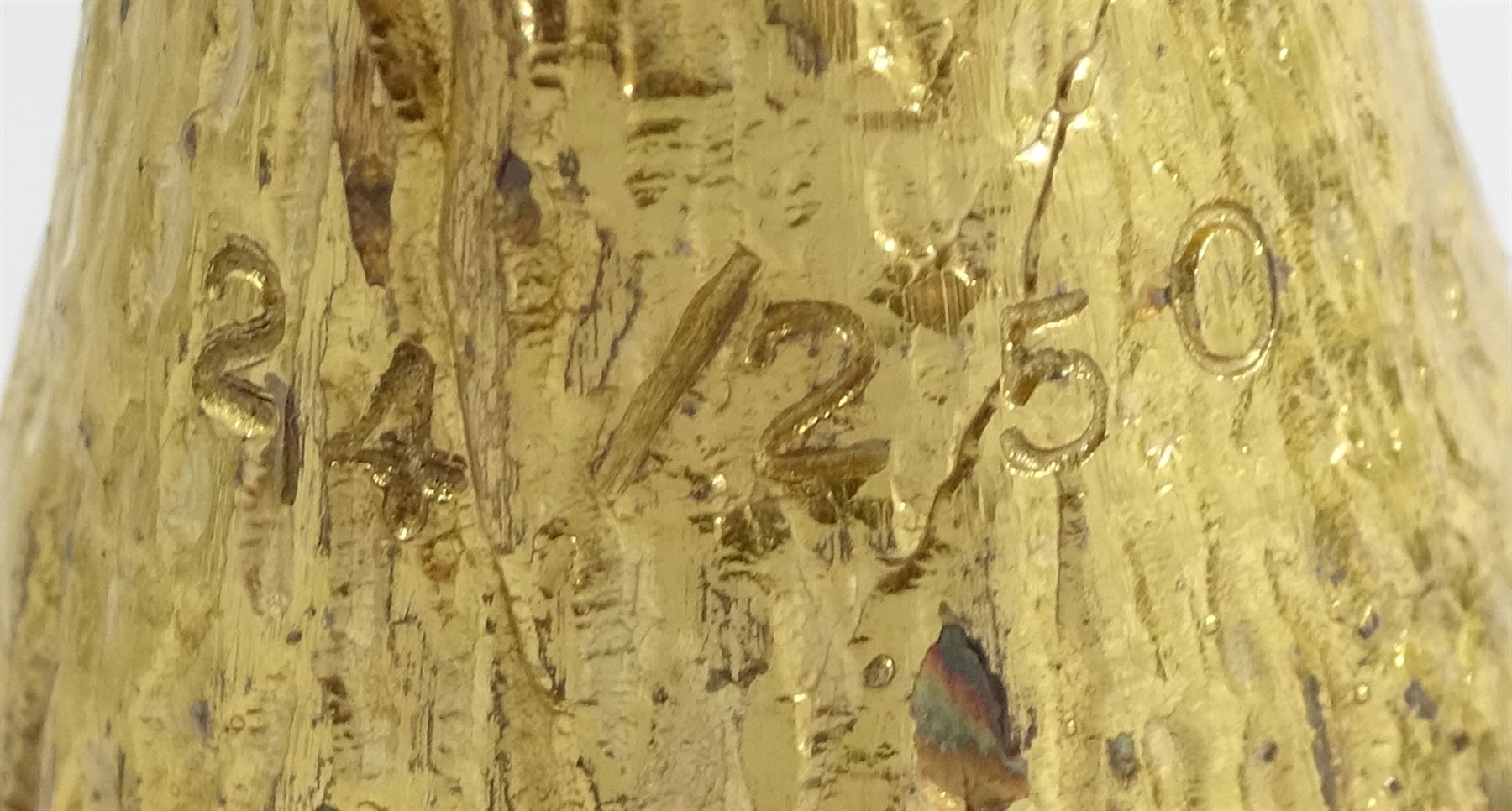 Christopher Nigel Lawrence limited edition silver and parcel gilt surprise mushroom, the textured domed cover opening to reveal two elves carolling beneath a lantern and before a fire pit set with semi-precious stones, upon a slate base, no 24/250, hallmarked Christopher Nigel Lawrence, London 1982, overall H9cm