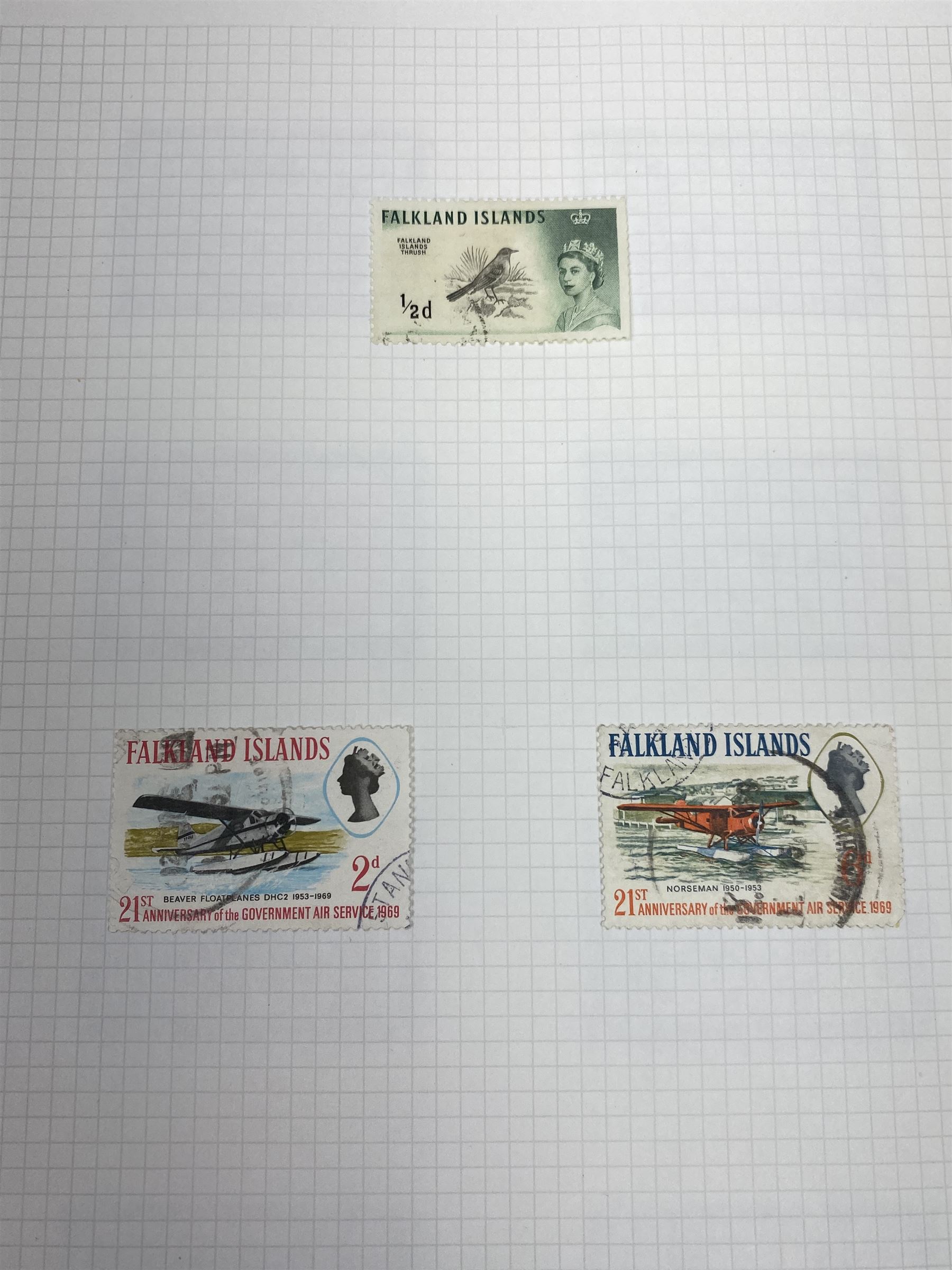 Falkland Islands, King Edward VII and later stamps, including 1904-12 values to one shilling unused, King George V 1912-20 values to five shillings unused etc, housed on pages