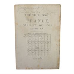Collection WWI maps, including Trench maps for Villers-Guislain, France and Belgium