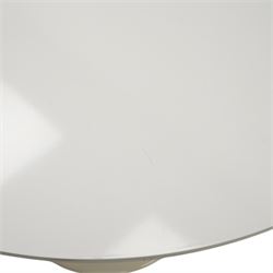 Eero Saarinen (1910-1961) for Knoll - 'Saarinen' tulip dining table, gloss white finished top, raised on a tulip shaped aluminium base with a Rilsan-coating
