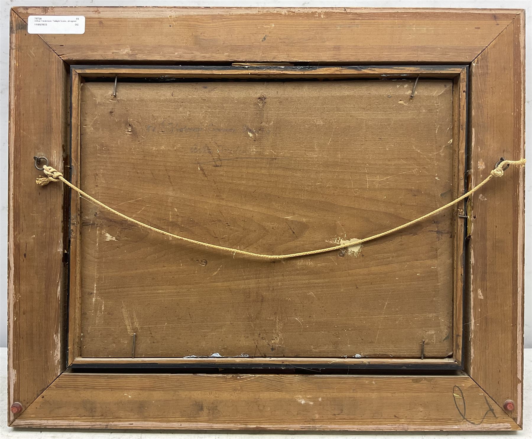 Arthur A Friedenson (Staithes Group 1872-1955): 'On Stoborough Common - Evening', oil on panel signed, titled verso 26cm x 35cm