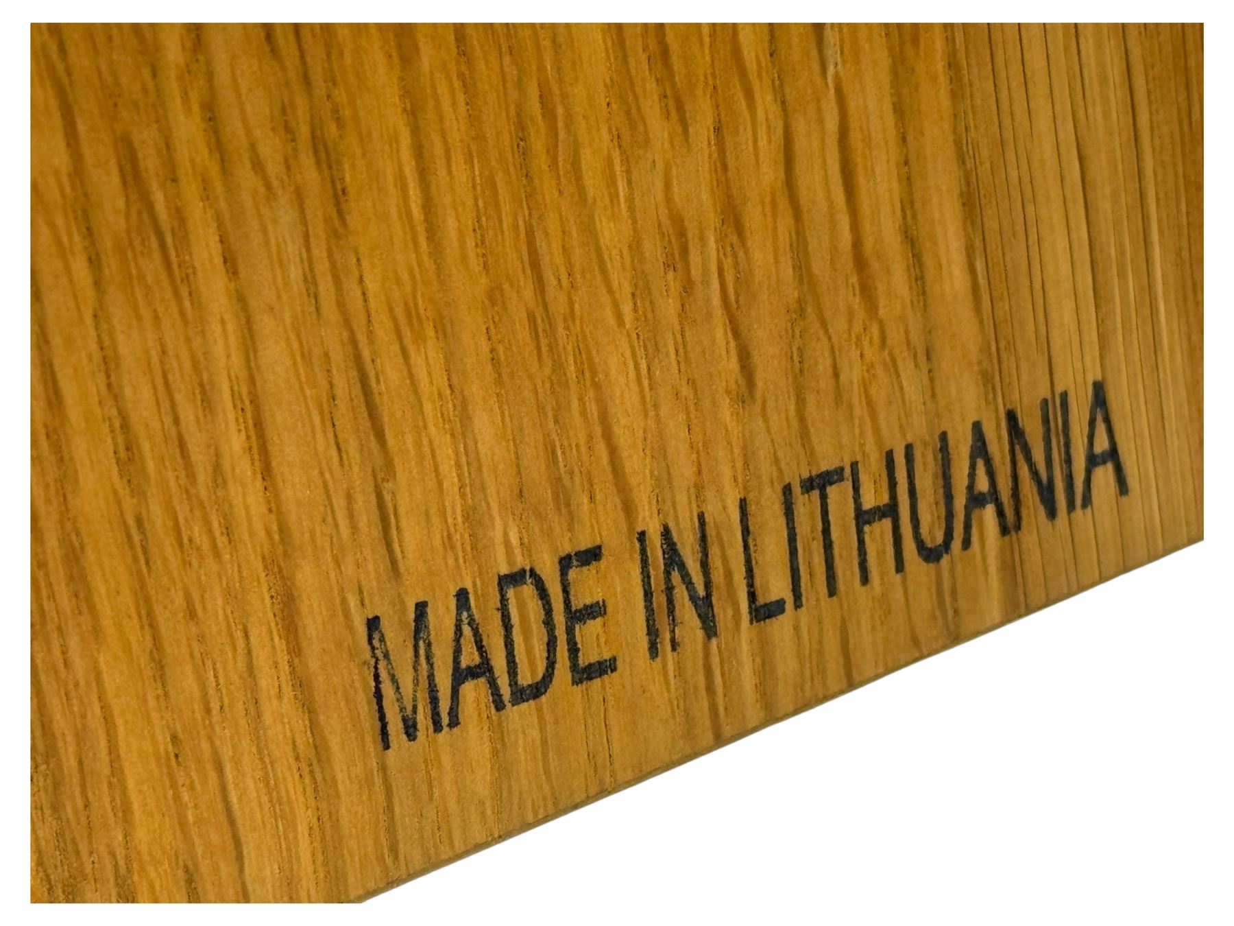 Laura Ashley - contemporary light oak console table, rectangular top over four drawers, on rectangular supports united by stretcher