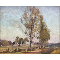 Herbert Reginald Gallop (Australian 1890-1958): 'The Country Road', oil on canvas laid on panel signed, titled verso 37cm x 45cm  
