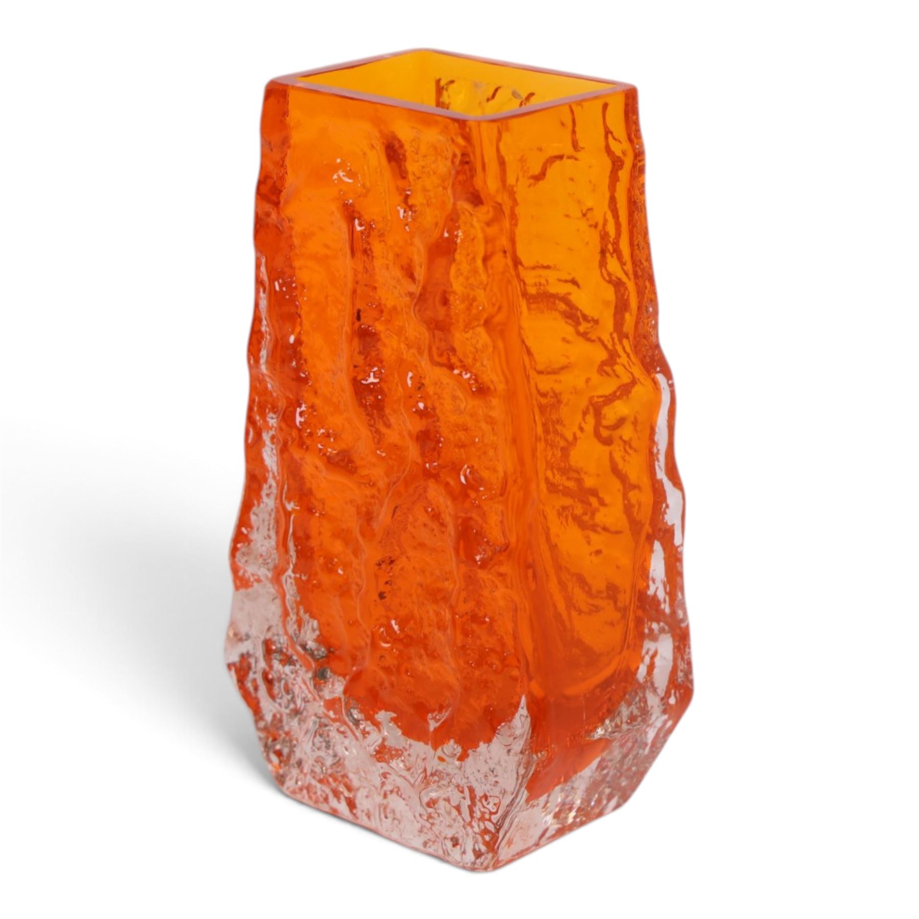 Geoffrey Baxter - Whitefriars Coffin vase, in tangerine orange