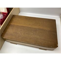 Juliana Treasure trinket, together with Stuart Crystal Redhouse Collection wine glasses, other glasses and flatware, in two boxes