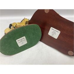 Seven Border Fine Arts figures, comprising Clydesdale Mare & Foal A0187, Highland Mare & Foal A2691 and five horses from the Action Horses series 