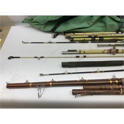 Various fishing rods to include: 