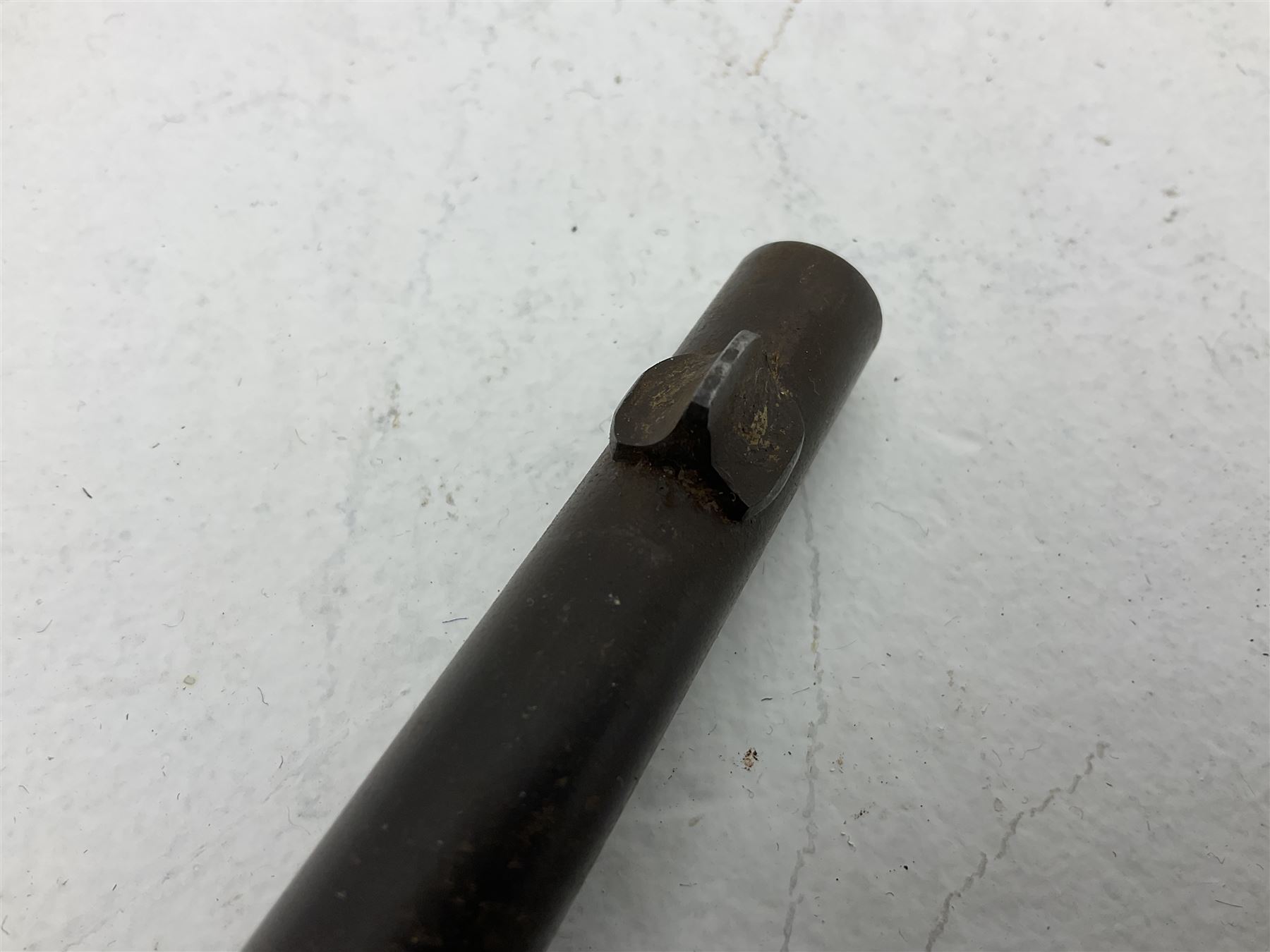 Late 18th century 7.2mm (approx. .28 calibre) Girandoni system single shot reservoir air rifle, the 62cm steel barrel with swivelling two-leaf rear sight, brass breech decorated with a sunburst and lever opening top loading, engraved steel lock-plates marked 'S. Gaskell' to the right side underneath the cocking lever, brass trigger guard,  leather covered steel butt reservoir of tapering conical form with brass ferrule and walnut fore-stock with horn mounts L107cm overall