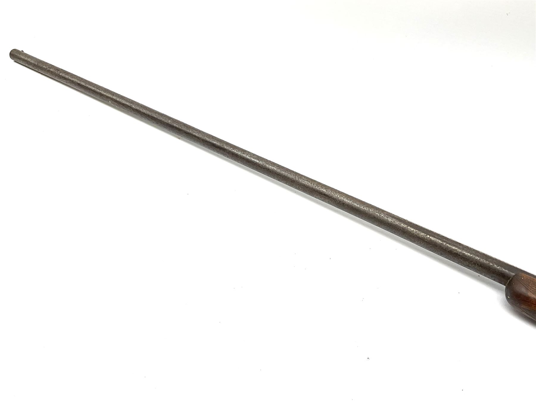 Belgian .410 folding 'poacher's' gun with 71.5cm barrel, side lever opening, centre hammer action and walnut stock with chequered grip and fore-end L110cm overall SHOTGUN CERTIFICATE REQUIRED