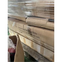 Job lot of American diner furniture, including stools, stainless steel tables, Set of six of american diner style two seater leather diner benches and other - THIS LOT IS TO BE COLLECTED BY APPOINTMENT FROM DUGGLEBY STORAGE, GREAT HILL, EASTFIELD, SCARBOROUGH, YO11 3TX