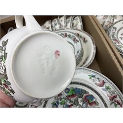 Johnson Bros Indian Tree dinner and tea wares in two boxes