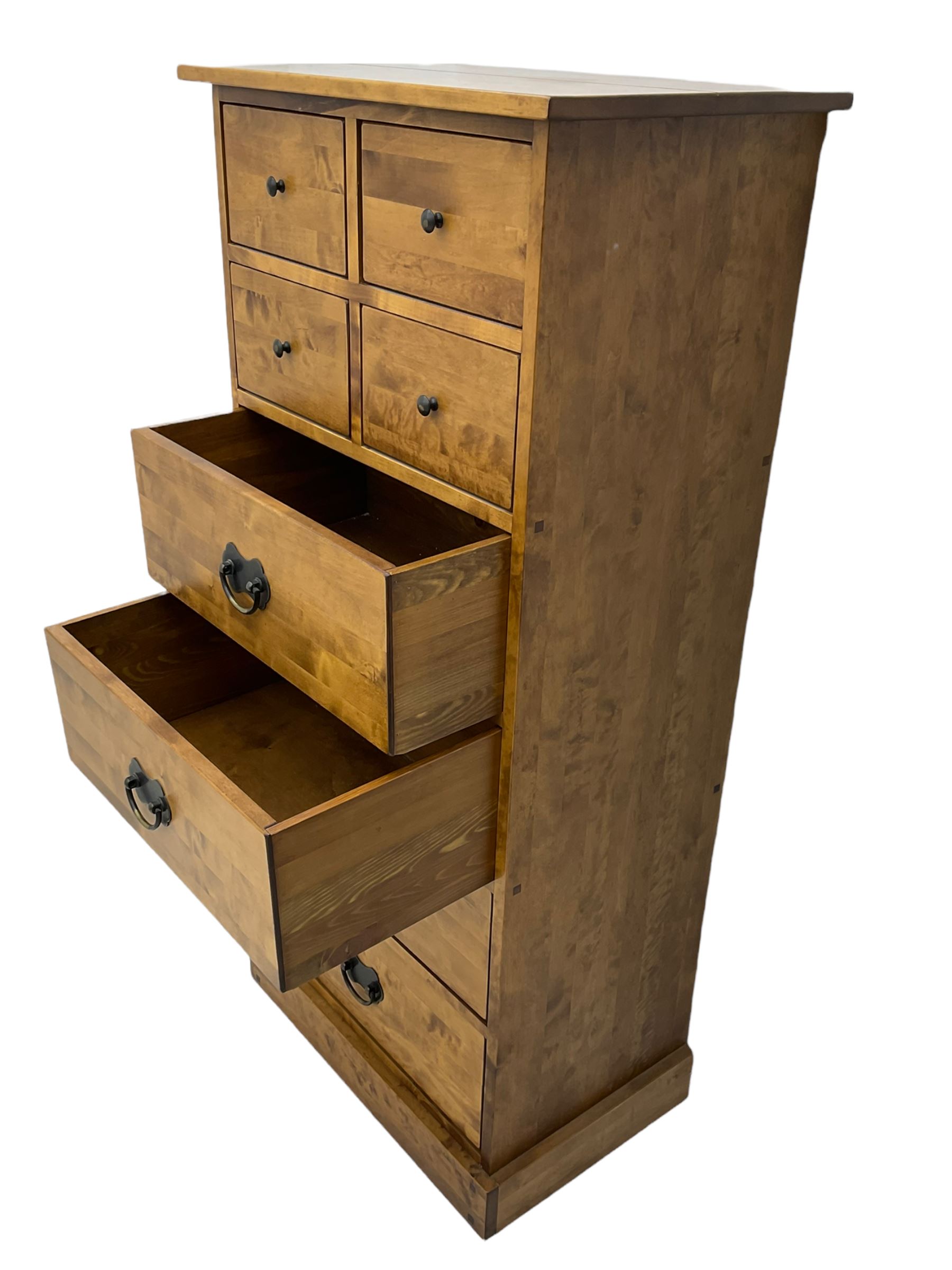 Laura Ashely Home - 'Garrett' pedestal chest, fitted with four small and four large drawers