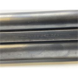 Smith Midgley Bradford 12-bore side-by-side double barrel side-lock ejector shotgun with 71cm barrels, engraved action with patented top lever, ivy leaf fences and top safety, walnut stock with chequered grip and fore-end, serial no.62409 to barrels and 1481 to action, L115cm overall SHOTGUN CERTIFICATE REQUIRED