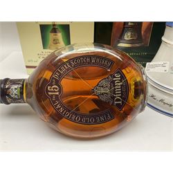 Dimple 15 Year Old Blended Scotch Whisky, together with nine Bells, scotch whisky, in Wade ceramic decanters, including Christmas 1991, 1998, 1996 etc, of various contents and proof 