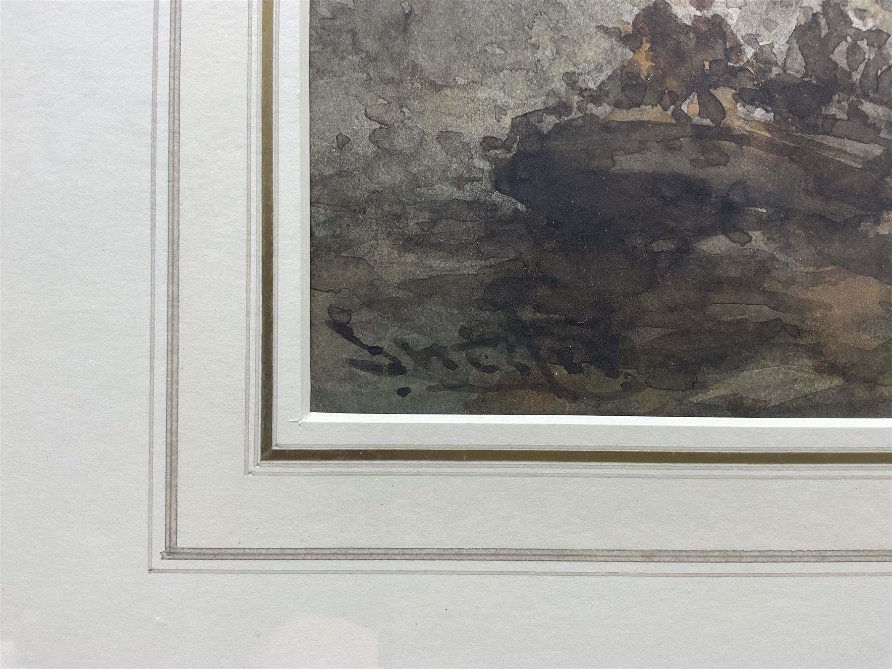 Stephen Frank Wasley (British 1848-1934): Busy Thames Scene at Sunset, watercolour signed 25cm x 36cm