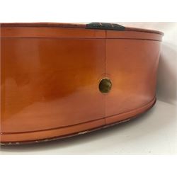 Contemporary 3/4 Double Bass, Body height bottom to shoulder 110cm, With steel tuning pins and ebonised fingerboard, no strings, bridge, tail piece, or endpin Although called a 3/4 size bass, this size is recognised as a regular sized Double Bass 
