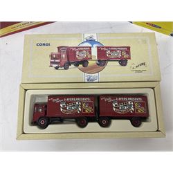 Corgi - Showman's Range 31012 Mickey Kiely Boxing Set; Premium Limited Edition The Greatest Show on Earth CC12606 Scammell Crusader Box Trailer Robert Bros.; limited edition 97893 A.E.C. Mercury Truck and Trailer J. Ayers; all boxed; together with large quantity of circus tickets, hand bills. flyers etc