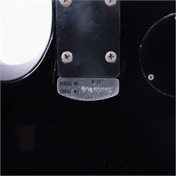 Kay K30 Les Paul style electric guitar, black body and scratch plate, serial no. 70831135, in black hardcase, guitar L100cm