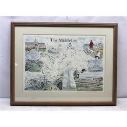 Rosemary H Coates (British Contemporary): 'The Middleton Hunt', limited edition print signed dated 2002 and numbered 35/150, 41cm x 59cm; John R Morris (20th century): Peregrine Falcon, artist's proof print signed and numbered 9/10 pub. 1990, 39cm x 42cm (2)