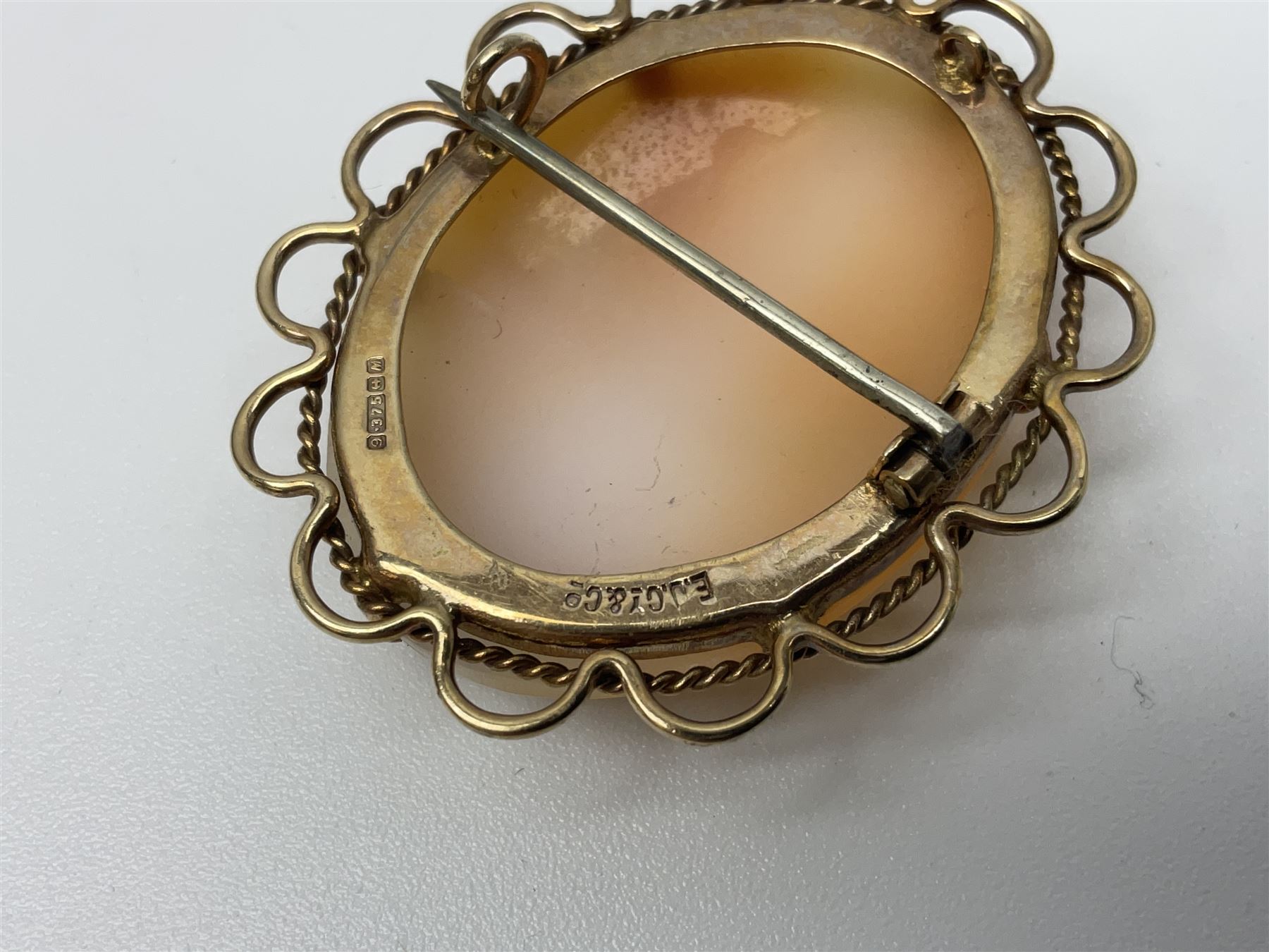 Victorian and later 9ct gold jewellery including glazed photo pendant, three gold cased wristwatches, signet ring and a cameo brooch, all hallmarked and silver jewellery including fobs, wristwatch, brooches and rings etc 