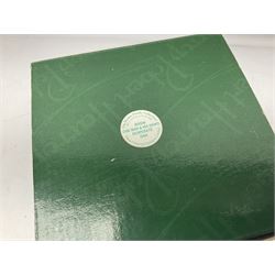 Eleven Robert Harrop figures from the Beano Dandy collection, comprising One Man & His Dawg BDS08, Picnic Desperate Dan BDS04, Fatty BD07, Desperate Dan BD03, Roger the Dodger BD20, Dennis the Menace BD01, Beryl the Peril BD05, Minnie the Minx BD04, Surfing BP03, two Spotty BD16, together with a Genuine Beano Ware lidded box (12)