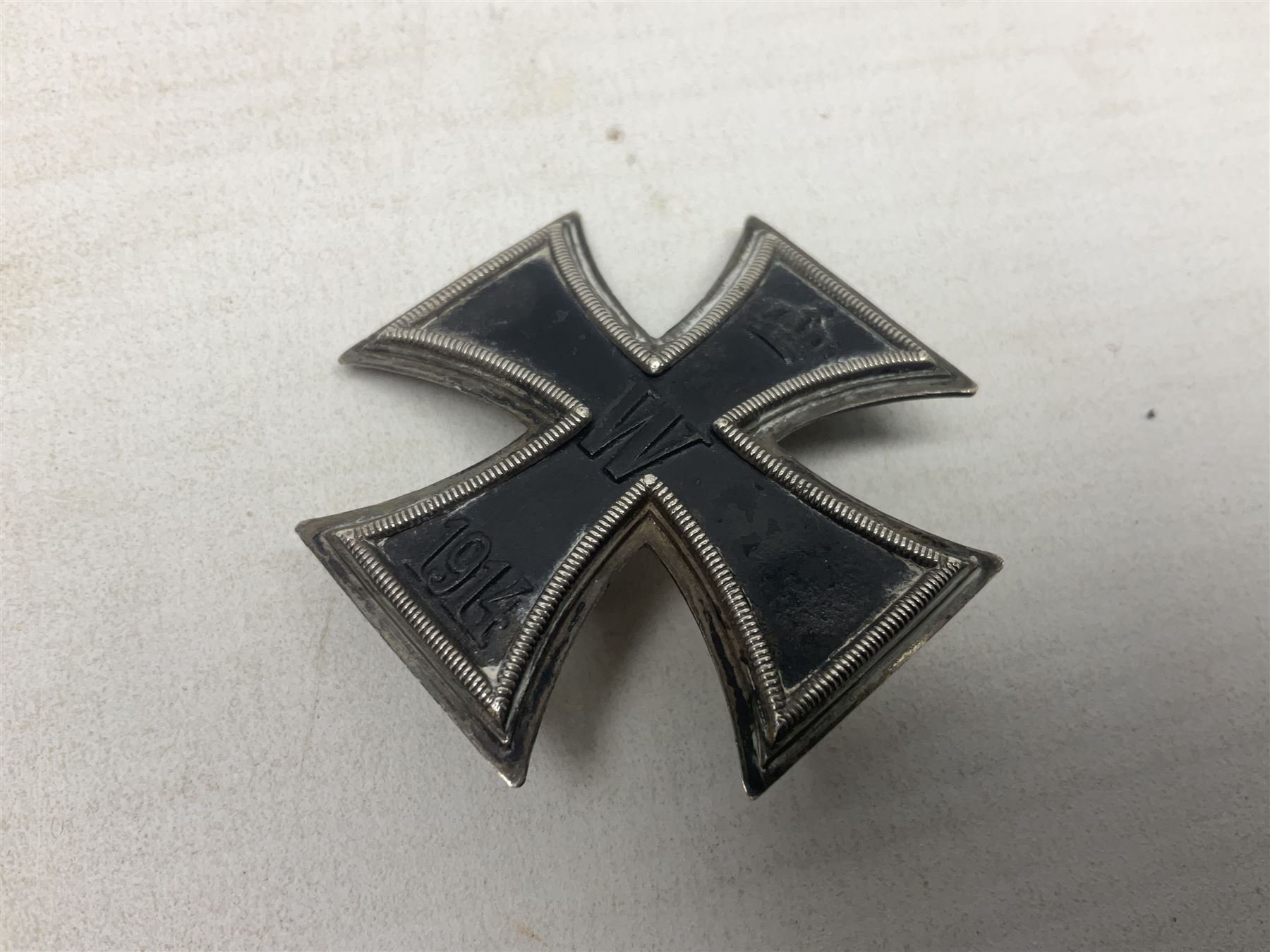 WW1 German Iron Cross 1st Class of slightly convex form; back stamped 800