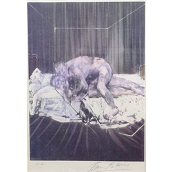 Francis Bacon (British 1909-1992): 'Two Figures 1953', artist's proof lithograph signed and marked e.a. in pencil 41cm x 28cm
Provenance: with Belmain Antiques, Ripon; Robert Simms Hampstead; with J Y Poucher, Vernon, France, label verso

